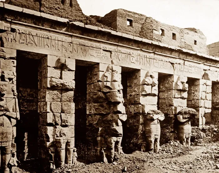 Framed Print : Temple Medinet Habu, Egypt, Victorian period Framed Print : Temple Medinet Habu, Egypt, Victorian period