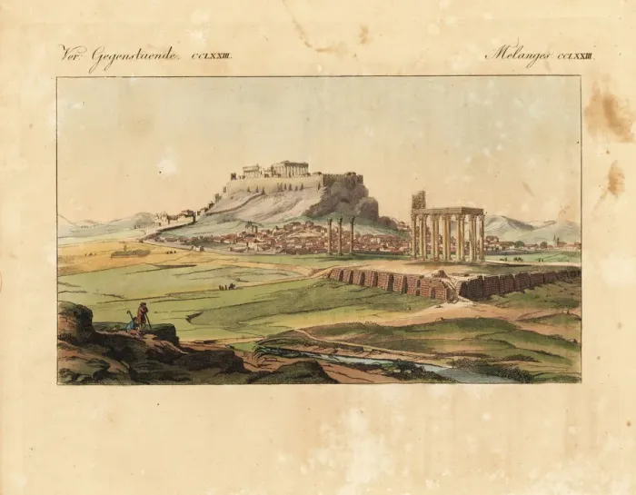 Framed Print : Temple of Olympian Zeus, Arch of Hadrian Framed Print : Temple of Olympian Zeus, Arch of Hadrian