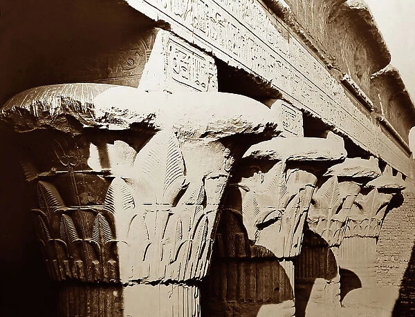 Temple portico, Esna, Egypt, Victorian period