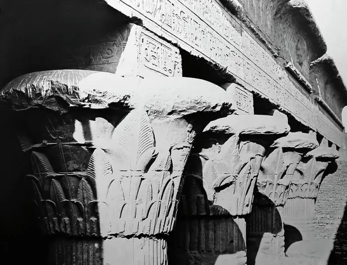 Framed Print : Temple portico, Esna, Egypt, Victorian period Framed Print : Temple portico, Esna, Egypt, Victorian period
