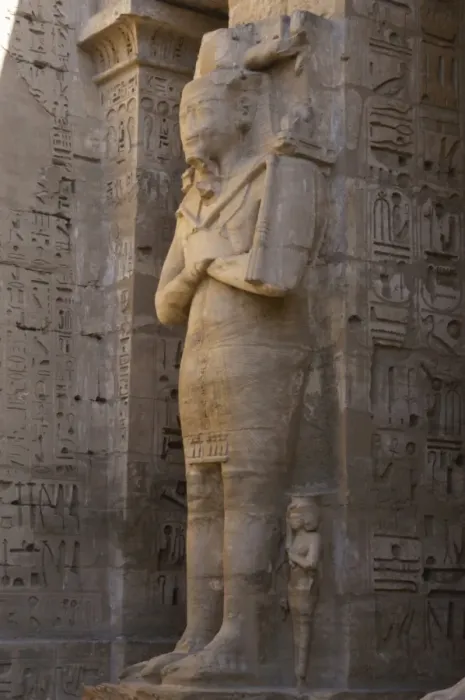 Framed Print : Temple of Ramses III. Great colossal statues of Ramses III d Framed Print : Temple of Ramses III. Great colossal statues of Ramses III d