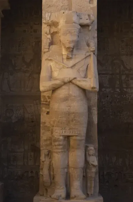 Framed Print : Temple of Ramses III. Great colossal statues of Ramses III d Framed Print : Temple of Ramses III. Great colossal statues of Ramses III d