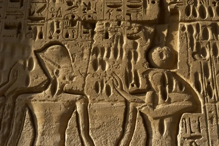 Framed Print : Temple of Ramses III. The pharaoh Ramses III before the war Framed Print : Temple of Ramses III. The pharaoh Ramses III before the war