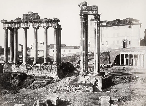 The Temple of Saturn Roman Forum, Rome, Italy