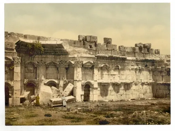 Framed Print : Temple of the Sun, square chamber, Baalbek, Holy Land, (i. e Framed Print : Temple of the Sun, square chamber, Baalbek, Holy Land, (i. e