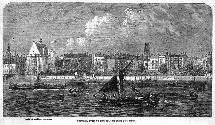 Framed Print : Temple from Thames Framed Print : Temple from Thames