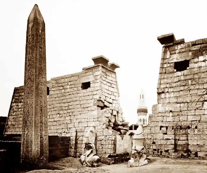 Framed Print : Temple at Thebes, Egypt, Victorian period