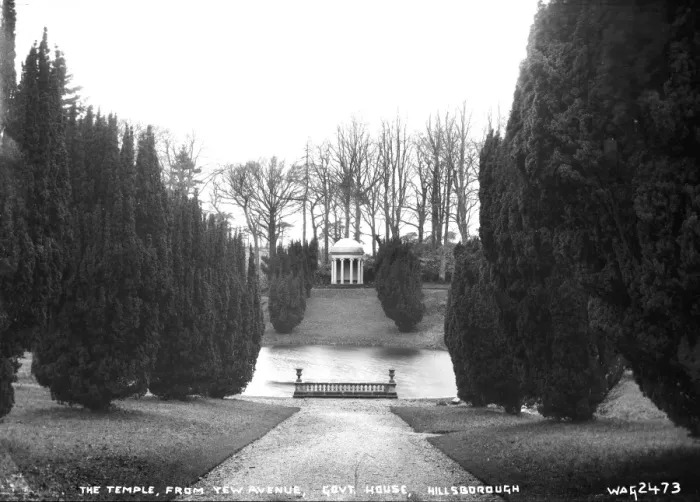 Framed Print : The Temple, from Yew Avenue, Govt. House, Hillsborough Framed Print : The Temple, from Yew Avenue, Govt. House, Hillsborough
