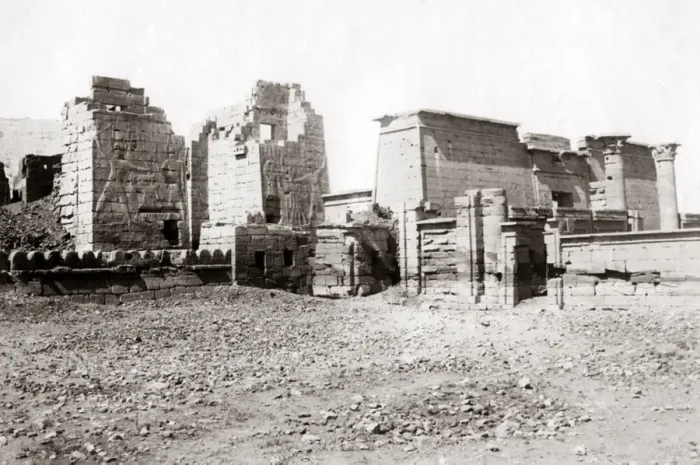 Framed Print : Temples at Karnak, Egypt, circa 1880s Framed Print : Temples at Karnak, Egypt, circa 1880s
