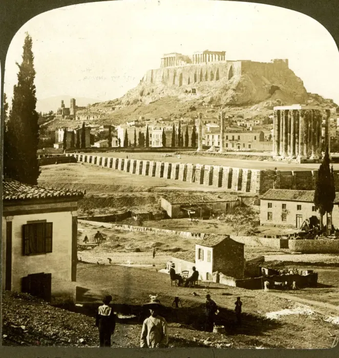 Framed Print : Temples of the Olympian Jupiter and the Acropolis, Athens Framed Print : Temples of the Olympian Jupiter and the Acropolis, Athens