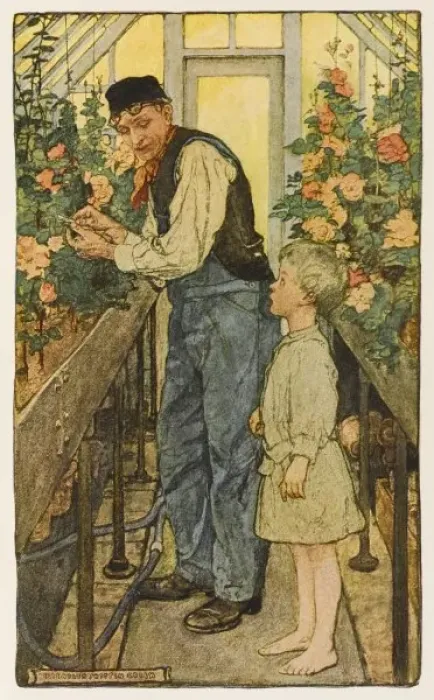 Framed Print : Tending Flowers Framed Print : Tending Flowers