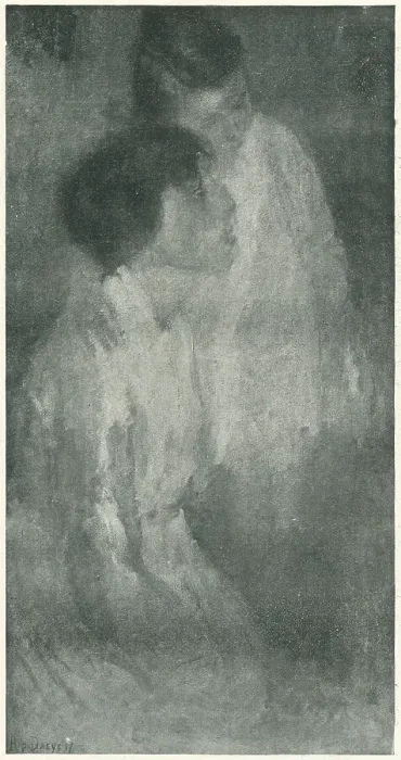 Framed Print : Tendresse. This portrait painting coveys a feeling of tenderness between two figures Framed Print : Tendresse. This portrait painting coveys a feeling of tenderness between two figures