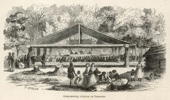 Framed Print : Tennessee Camp Meeting Framed Print : Tennessee Camp Meeting