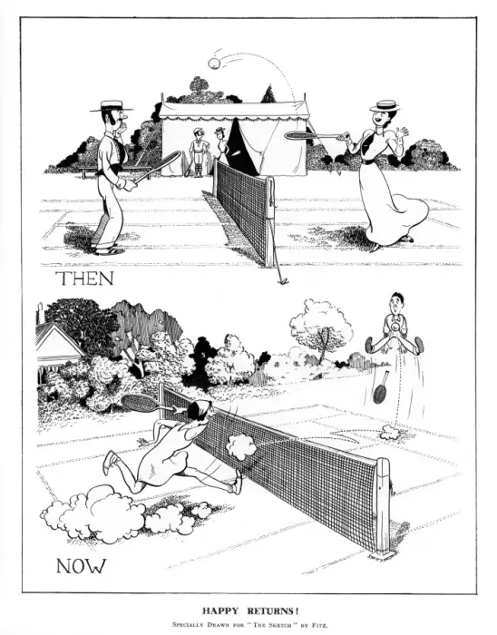 Framed Print : Tennis - Then and Now Framed Print : Tennis - Then and Now