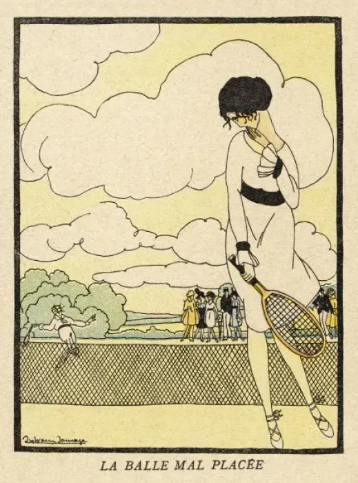 Framed Print : Tennis / Ball out 1919 Framed Print : Tennis / Ball out 1919
