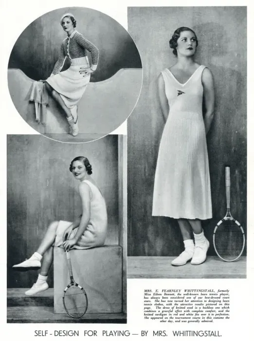 Framed Print : Tennis clothes designed by Mrs Fearnley Whittingstall Framed Print : Tennis clothes designed by Mrs Fearnley Whittingstall