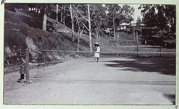 Tennis court in Kalimpong, West Bengal, India, from a fascinating album which reveals new details on a little-known campaign in which a British military force brushed aside Tibetan defences to capture Lhasa, in 1904
