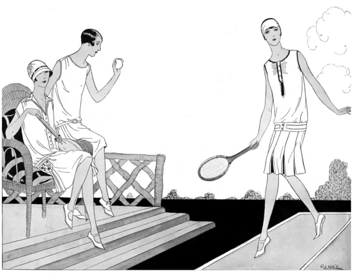 Framed Print : Tennis frocks, 1927 Framed Print : Tennis frocks, 1927