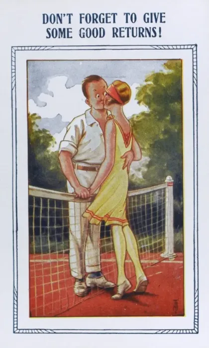 Framed Print : Tennis Humour - Postcard Framed Print : Tennis Humour - Postcard