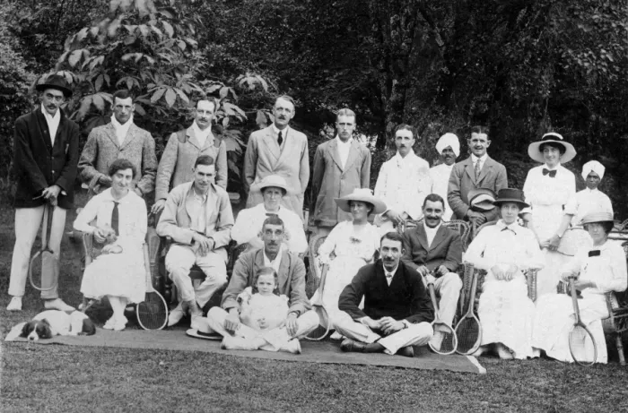 Framed Print : Tennis Party India C1920 Framed Print : Tennis Party India C1920