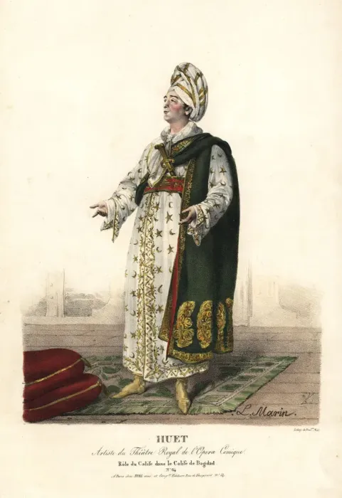 Framed Print : Tenor singer Huet as the Caliph in The Caliph Framed Print : Tenor singer Huet as the Caliph in The Caliph