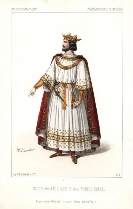 Framed Print : Tenor singer Louis Paulin as King Edward II in Robert Bruce Framed Print : Tenor singer Louis Paulin as King Edward II in Robert Bruce