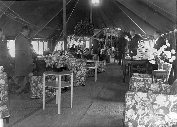A tent at Heathrow Airport in May 1946