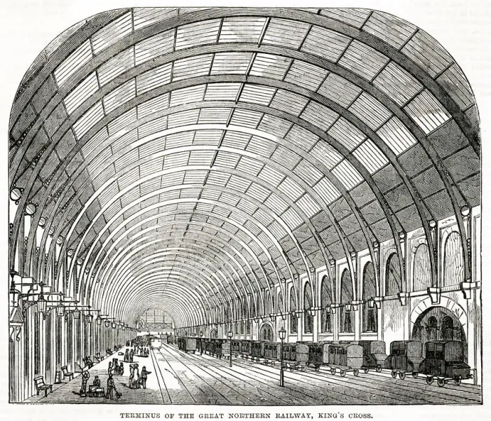 Framed Print : Terminus of the Great Northern Railway, Kings Cross 1852 Framed Print : Terminus of the Great Northern Railway, Kings Cross 1852