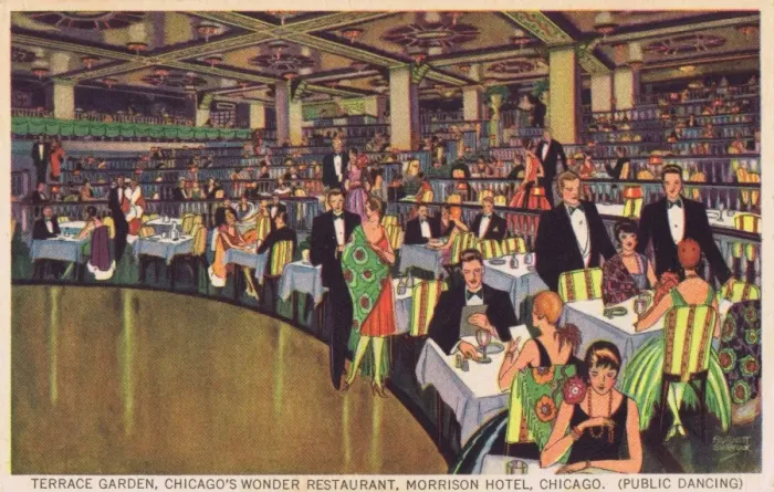 Framed Print : Terrace Garden Theatre-Restaurant in the Morrison Hotel Framed Print : Terrace Garden Theatre-Restaurant in the Morrison Hotel