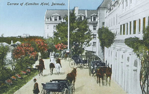 The Terrace of the Hamilton Hotel, Bermuda
