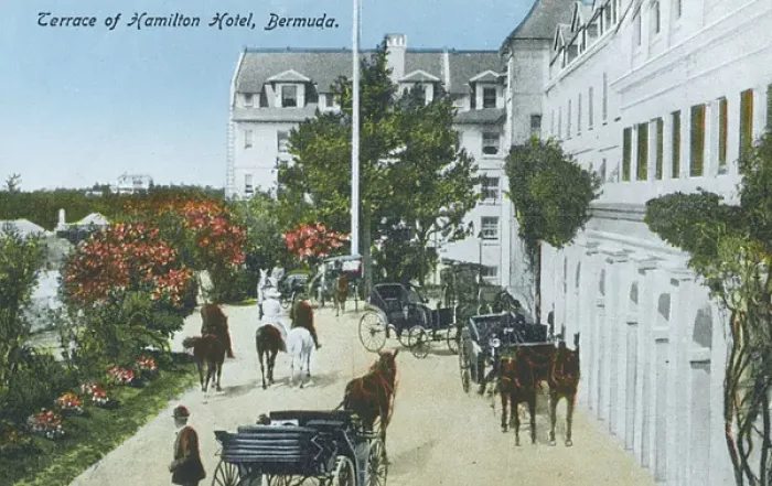 Framed Print : The Terrace of the Hamilton Hotel, Bermuda Framed Print : The Terrace of the Hamilton Hotel, Bermuda