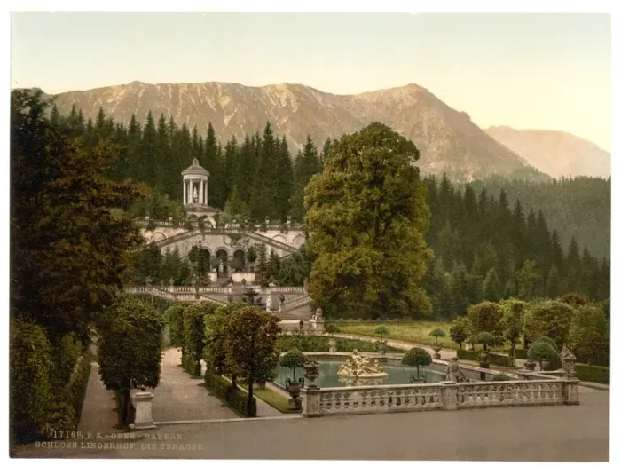 Framed Print : The terrace, Linderhof Castle, Upper Bavaria, Germany Framed Print : The terrace, Linderhof Castle, Upper Bavaria, Germany