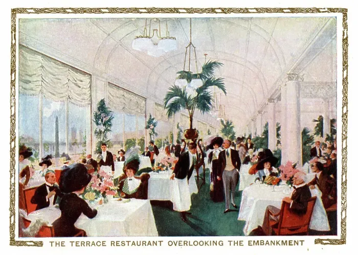 Framed Print : Terrace Restaurant, Savoy Hotel, London Framed Print : Terrace Restaurant, Savoy Hotel, London