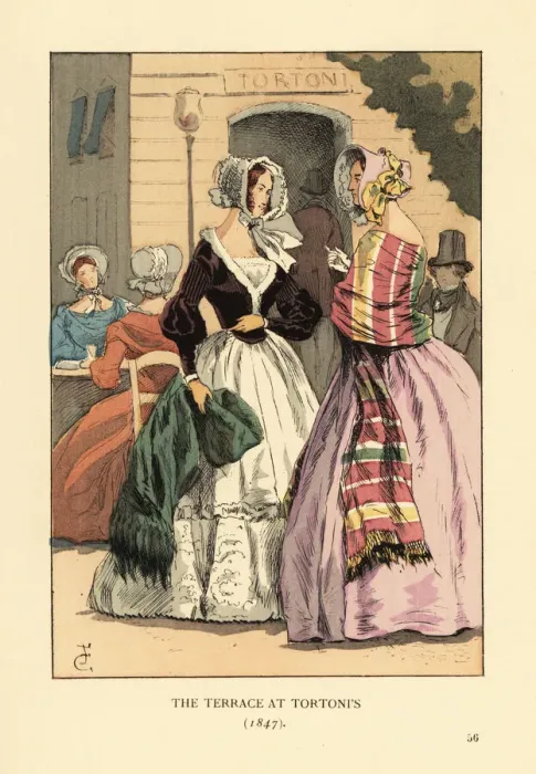 Framed Print : The terrace at Tortoni s, 1847 Framed Print : The terrace at Tortoni s, 1847