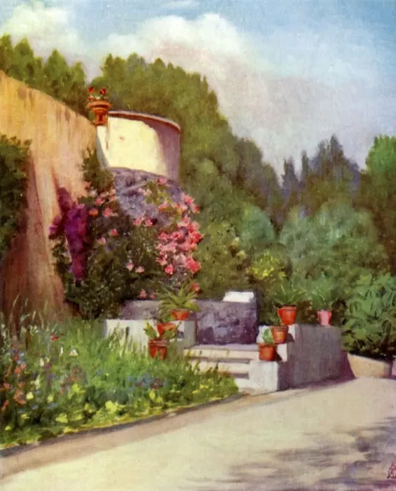 Framed Print : A Terrace In The Villa Rosebery, Naples Italy Framed Print : A Terrace In The Villa Rosebery, Naples Italy