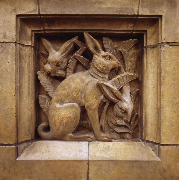 Detail of terracotta panel from the Natural History Museum