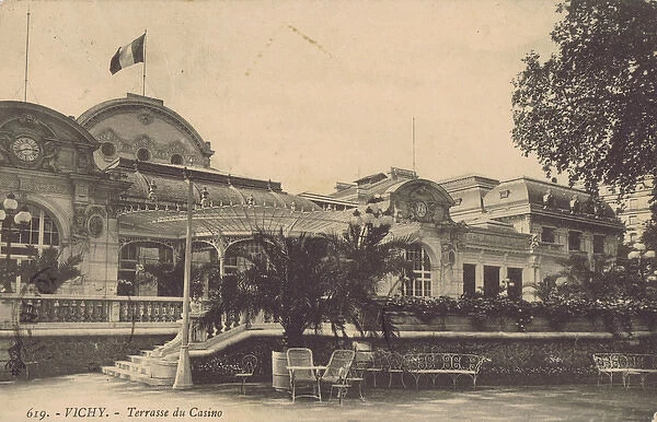 The terrasse of the Casino at Vichy, France