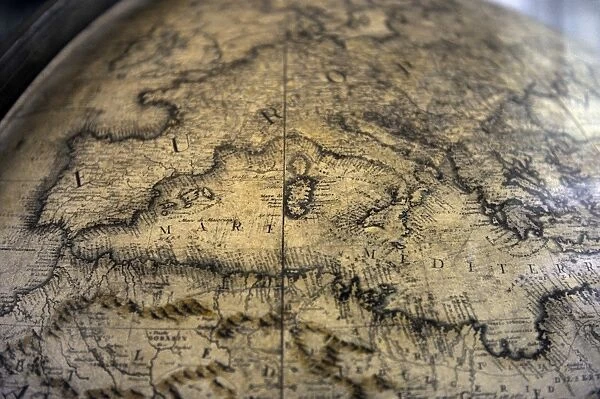 Terrestrial globe by cosmographer Vicenzo Coronelli (1650-1