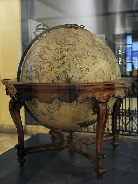 Terrestrial globe by cosmographer Vicenzo Coronelli (1650-1