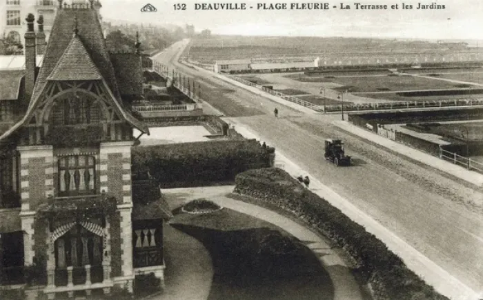 Framed Print : Terrrace and gardens from the Normandy Hotel, Deauville Framed Print : Terrrace and gardens from the Normandy Hotel, Deauville