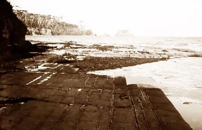 Framed Print : Tessellated Pavement, Tasmania, Victorian period Framed Print : Tessellated Pavement, Tasmania, Victorian period