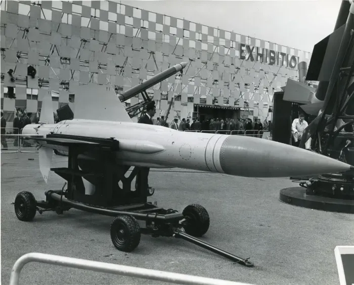 Framed Print : A test rocket used to demonstrate the parachute recover? Framed Print : A test rocket used to demonstrate the parachute recover?