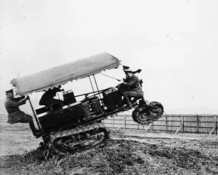 Framed Print : Testing a new tracked vehicle Framed Print : Testing a new tracked vehicle