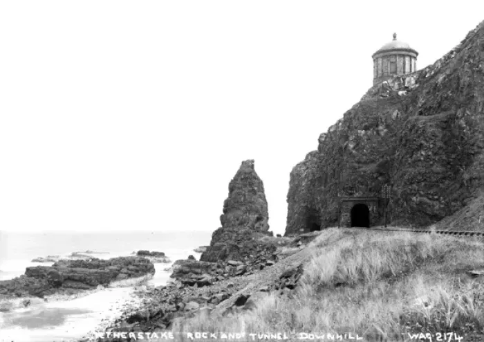 Framed Print : Tetherstake Rock and Tunnel, Downhill Framed Print : Tetherstake Rock and Tunnel, Downhill