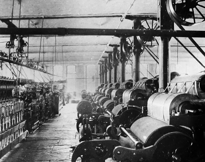 Framed Print : Textile machinery early 1900s Framed Print : Textile machinery early 1900s