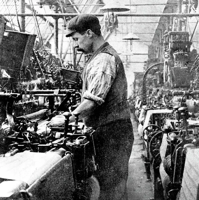 Framed Print : Textile mill worker Framed Print : Textile mill worker