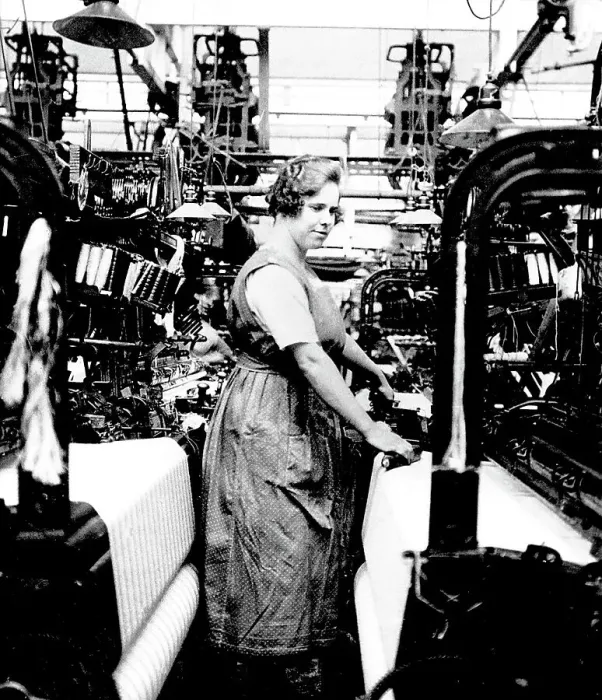Framed Print : Textile mill worker Framed Print : Textile mill worker