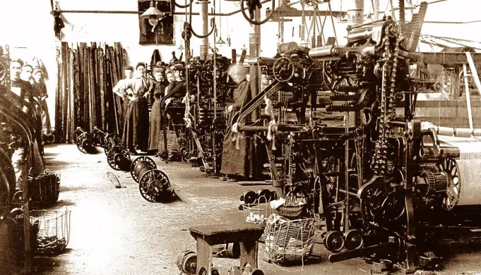 Framed Print : Textile Mill Workers Framed Print : Textile Mill Workers