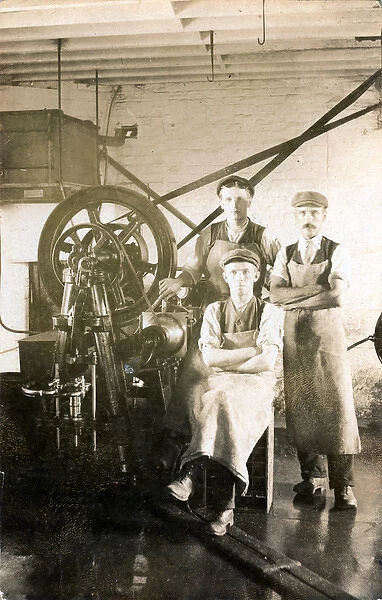 Textile Mill Workers and Machinery