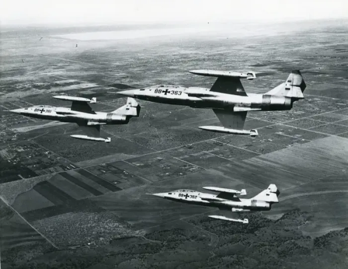 Framed Print : Three TF-104G Starfighters of the Luftwaffe